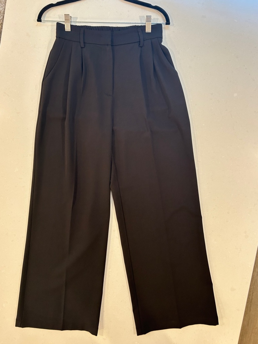 Black High-Waist Wide Leg Trousers